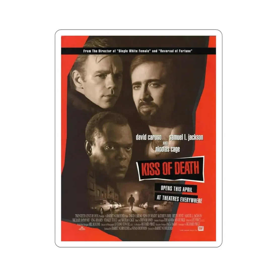 Kiss Of Death 1995 Movie Poster STICKER Vinyl Die-Cut Decal - The Sticker Space