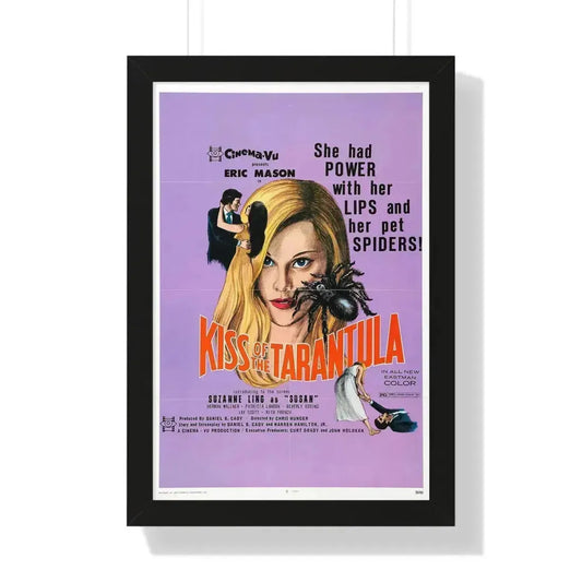 KISS OF THE TARANTULA 1975 - Framed Movie Poster 16″ x 24″ Black - The Sticker Space