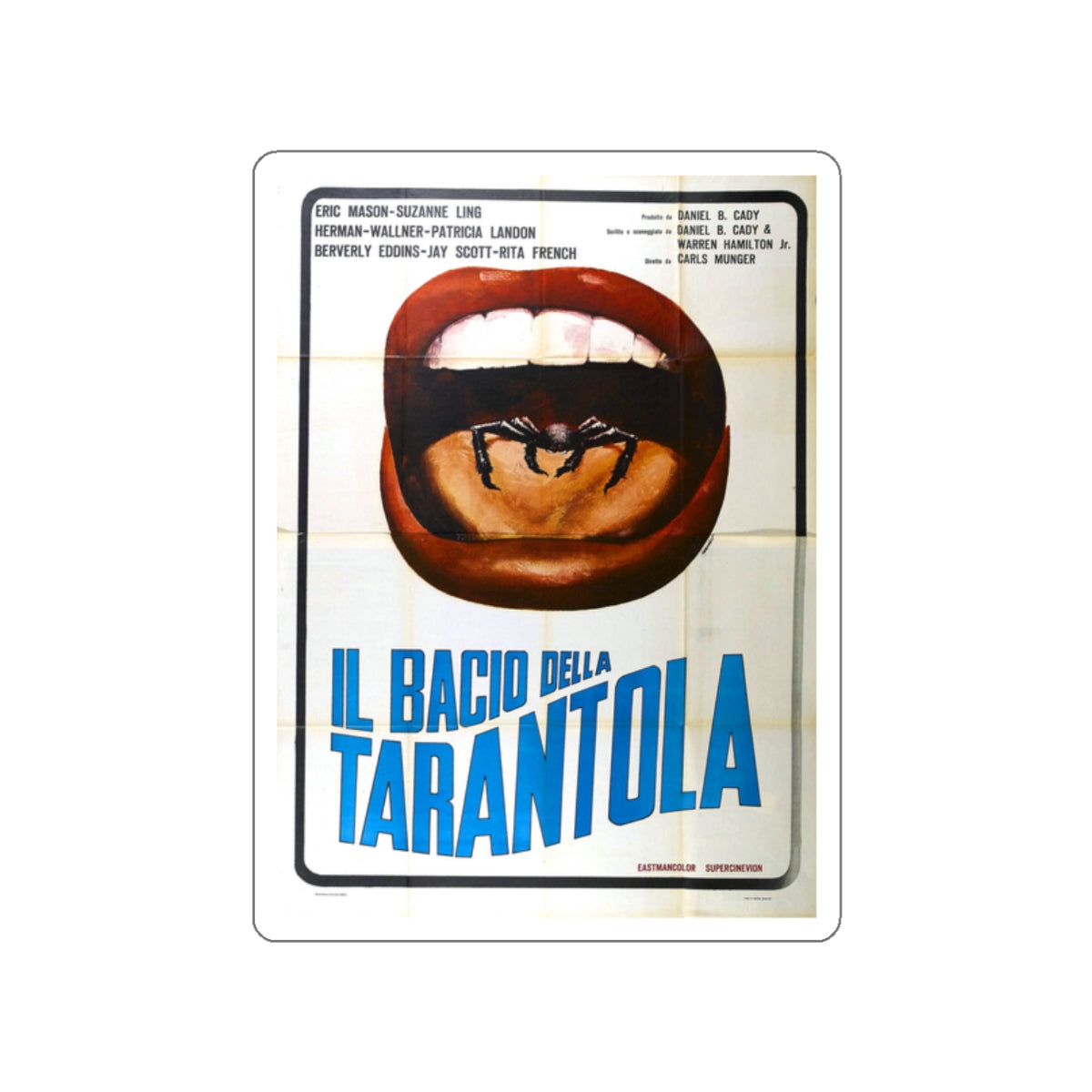 KISS OF THE TARANTULA (2) 1975 Movie Poster STICKER Vinyl Die-Cut Decal-2 Inch-The Sticker Space