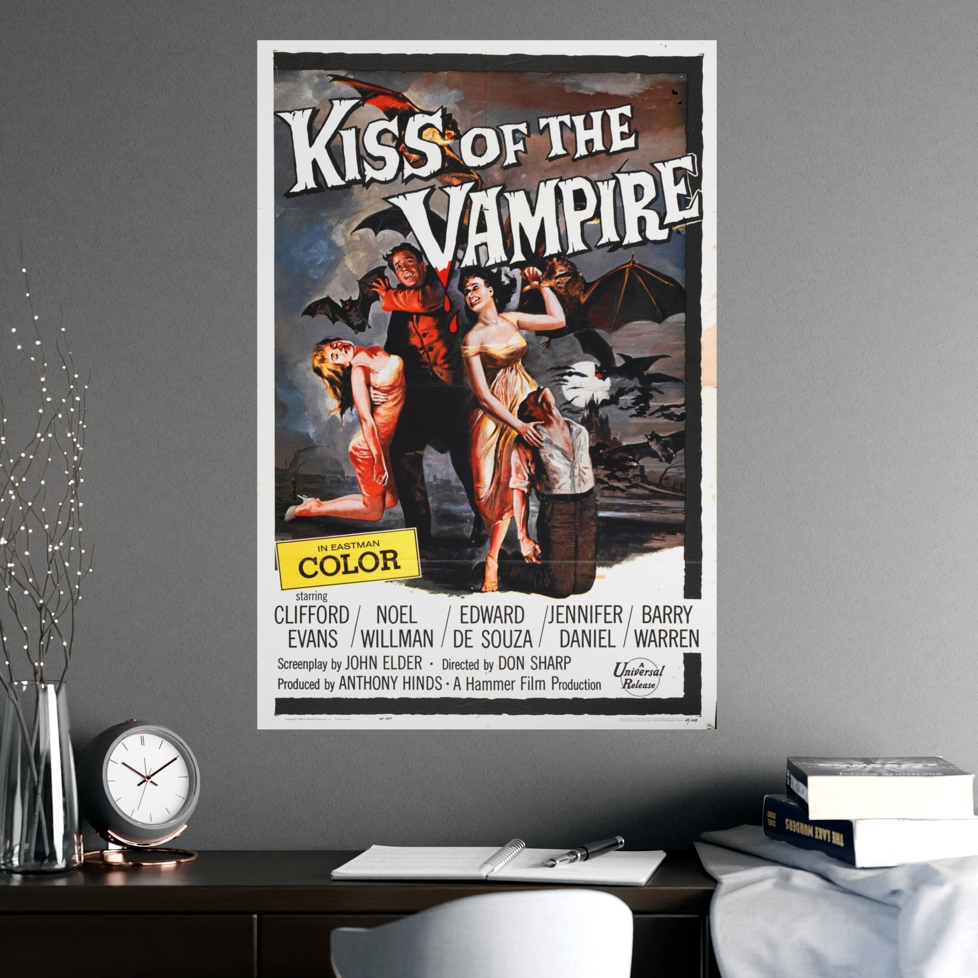 KISS OF THE VAMPIRE (2) 1963 - Paper Movie Poster-The Sticker Space