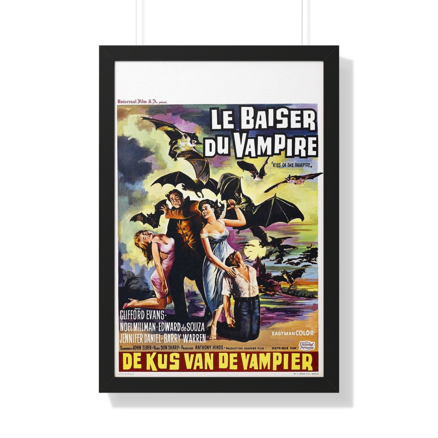 KISS OF THE VAMPIRE (BELGIAN) 1963 - Framed Movie Poster-20" x 30"-The Sticker Space