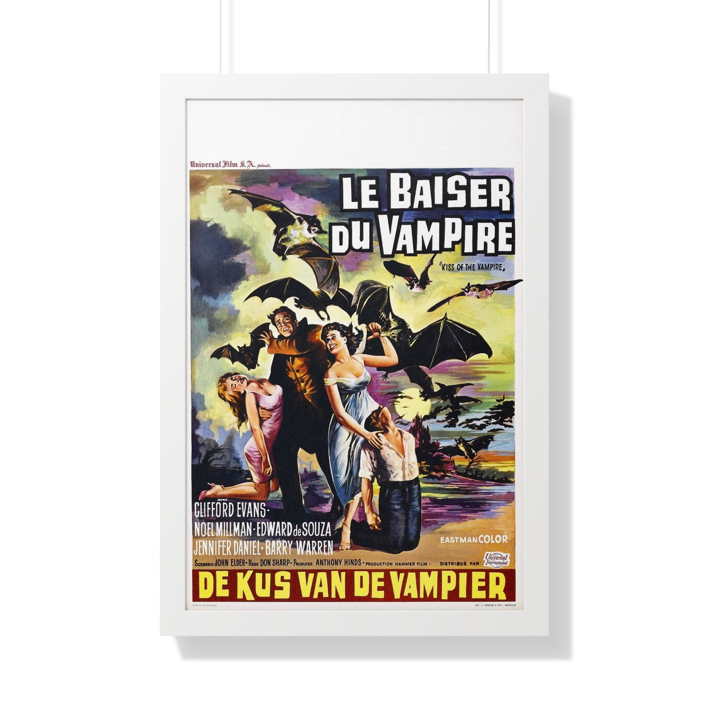 KISS OF THE VAMPIRE (BELGIAN) 1963 - Framed Movie Poster-20" x 30"-The Sticker Space