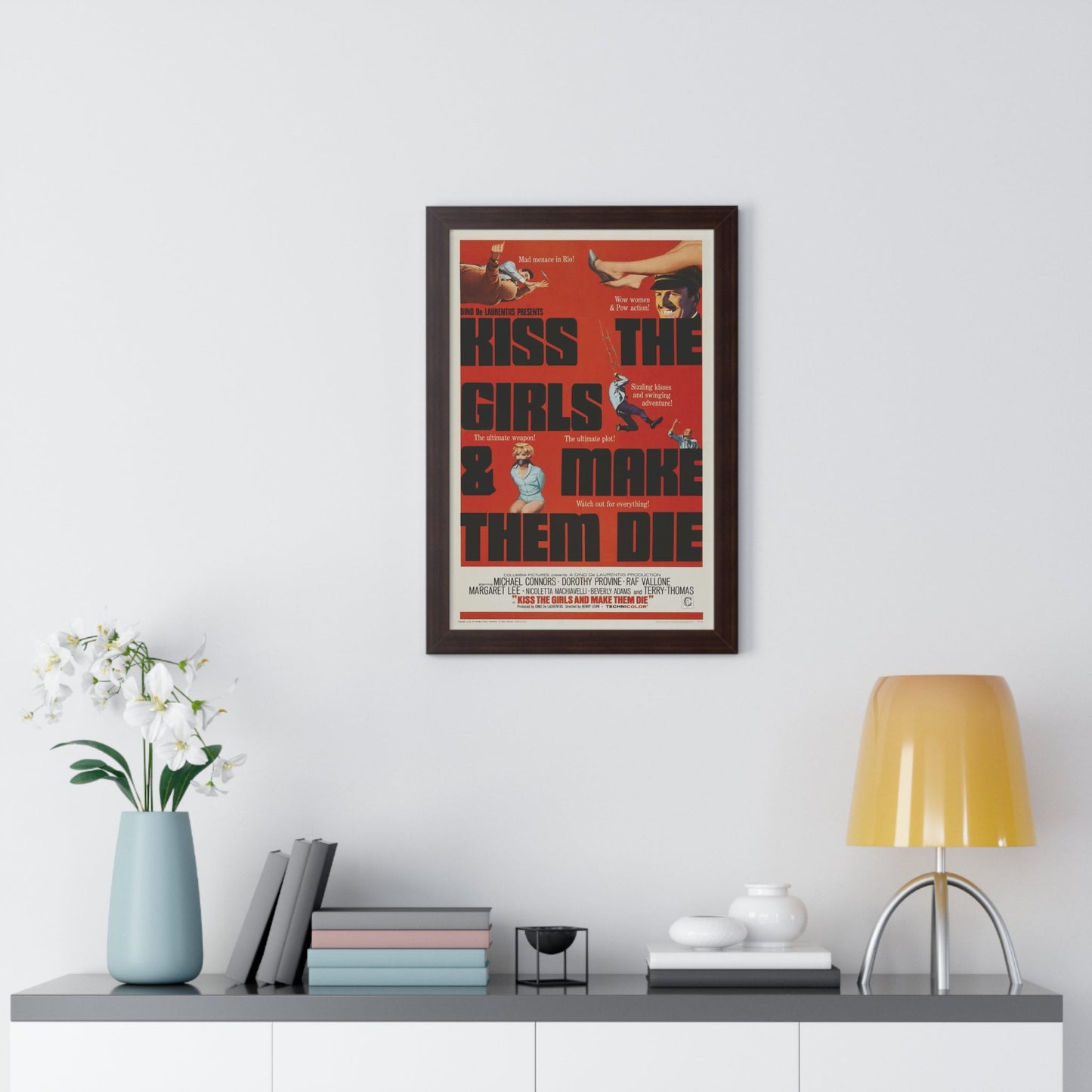 KISS THE GIRLS & MAKE THEM DIE 1966 - Framed Movie Poster-The Sticker Space