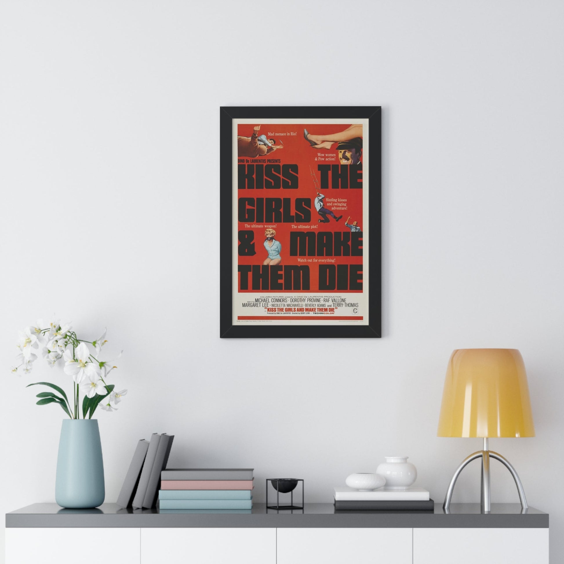 KISS THE GIRLS & MAKE THEM DIE 1966 - Framed Movie Poster-The Sticker Space