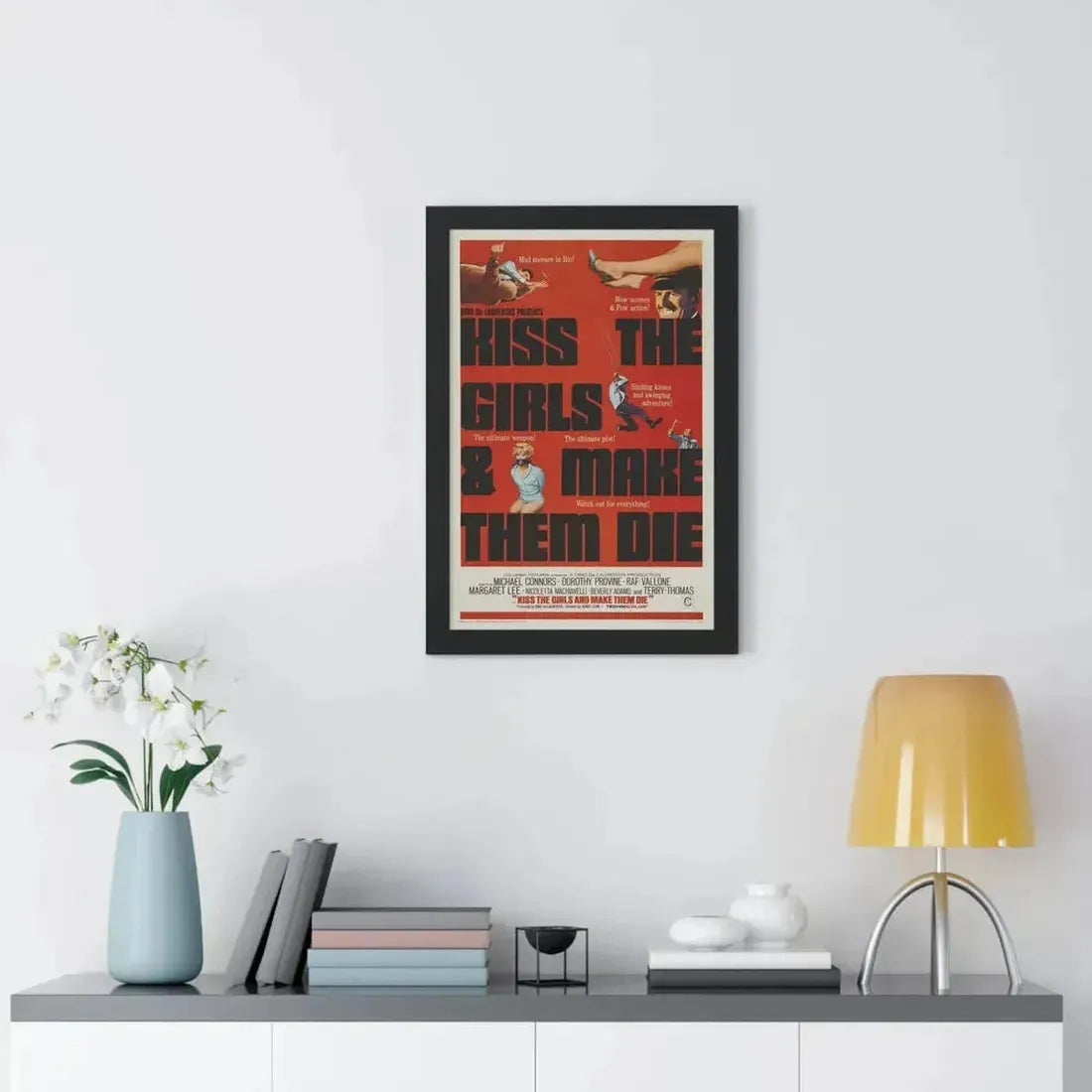 KISS THE GIRLS & MAKE THEM DIE 1966 - Framed Movie Poster - The Sticker Space