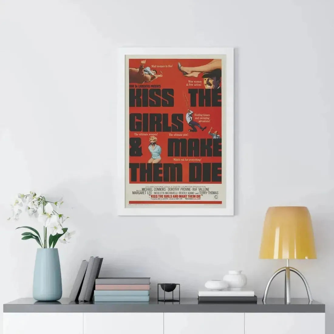 KISS THE GIRLS & MAKE THEM DIE 1966 - Framed Movie Poster - The Sticker Space
