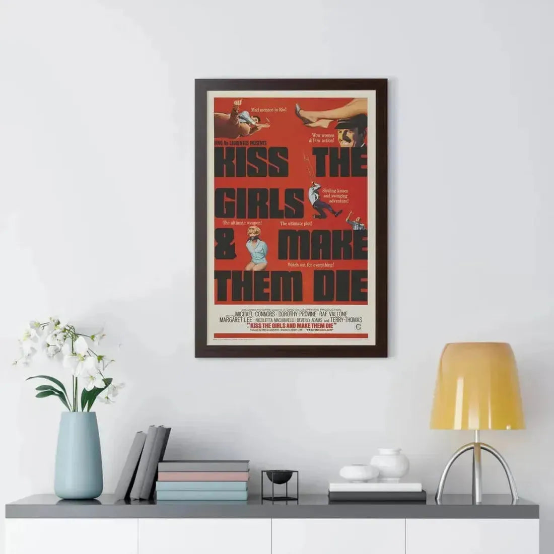 KISS THE GIRLS & MAKE THEM DIE 1966 - Framed Movie Poster - The Sticker Space