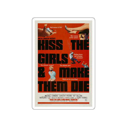 KISS THE GIRLS & MAKE THEM DIE 1966 Movie Poster STICKER Vinyl Die-Cut Decal-3 Inch-The Sticker Space