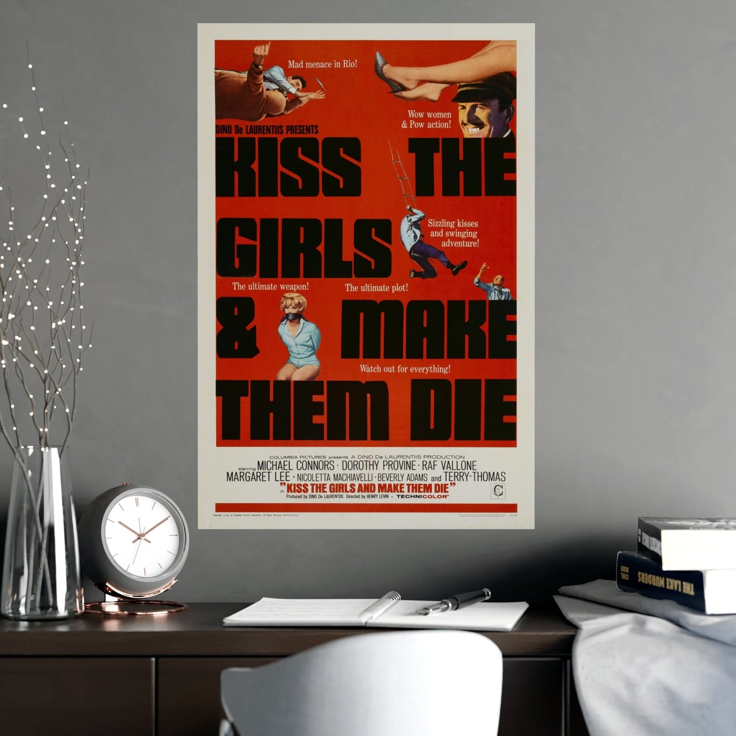 KISS THE GIRLS & MAKE THEM DIE 1966 - Paper Movie Poster-The Sticker Space