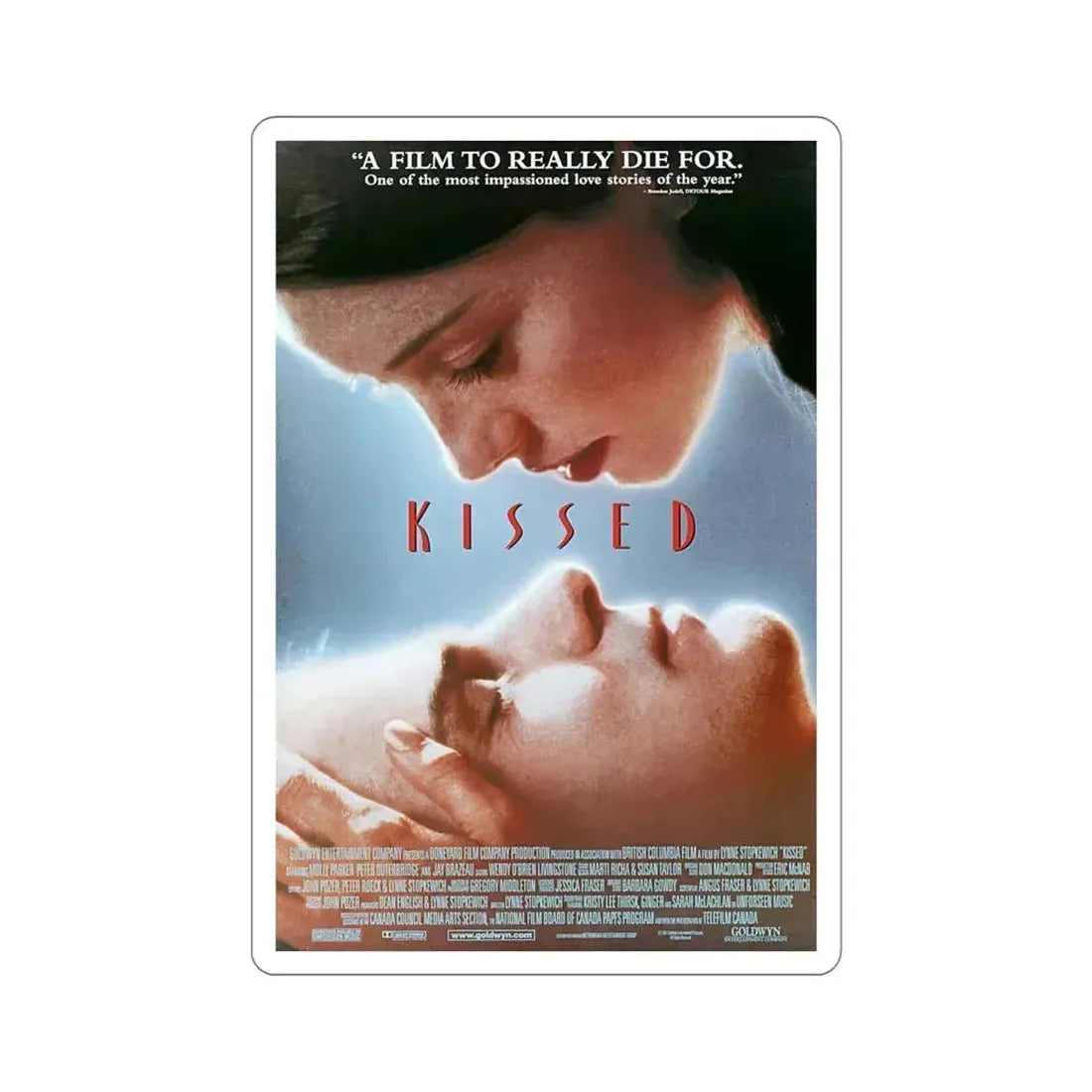 Kissed 1997 2 Movie Poster STICKER Vinyl Die-Cut Decal 6 Inch - The Sticker Space