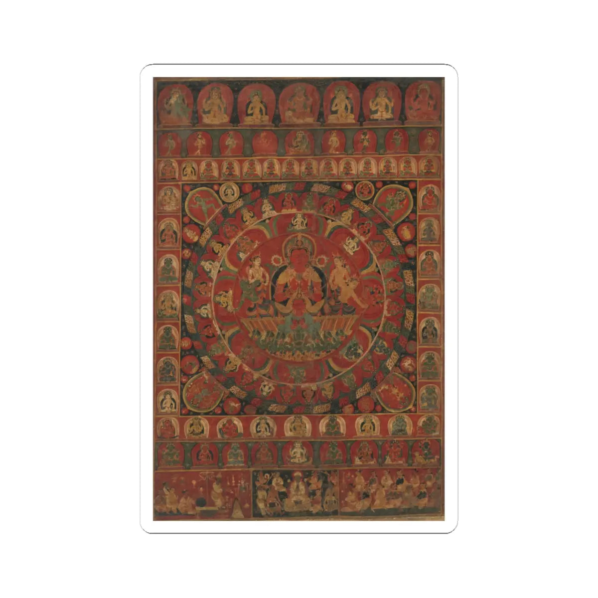 Kitaharasa - Mandala of the Sun God Surya - likely 1379 v1 - STICKER Vinyl Kiss-Cut Decal