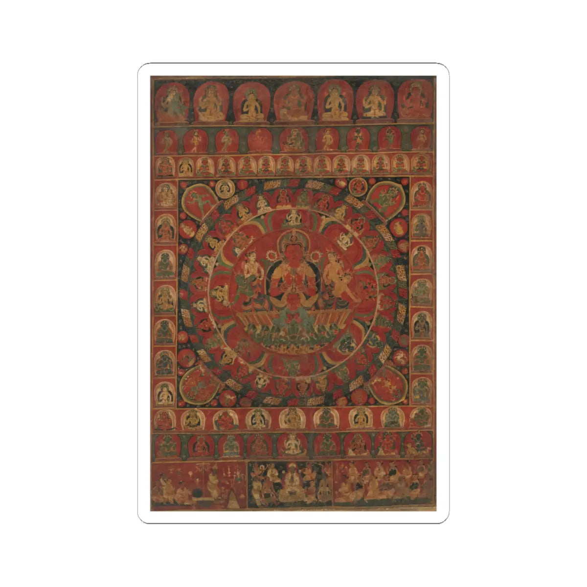 Kitaharasa - Mandala of the Sun God Surya - likely 1379 v1 - STICKER Vinyl Kiss-Cut Decal