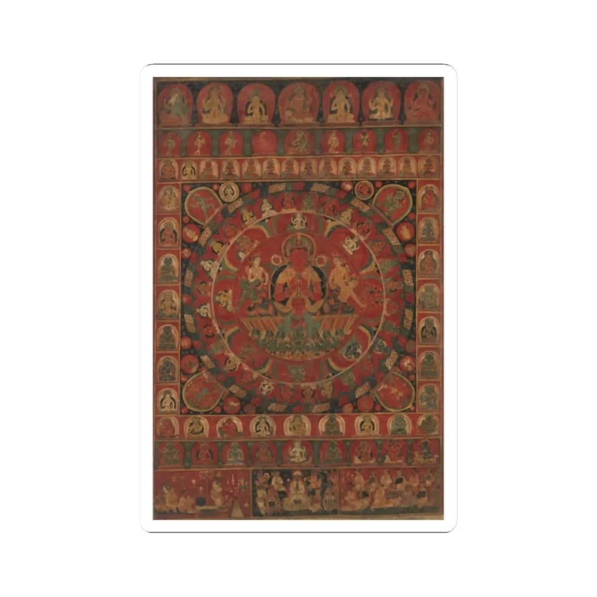 Kitaharasa - Mandala of the Sun God Surya - likely 1379 v1 - STICKER Vinyl Kiss-Cut Decal