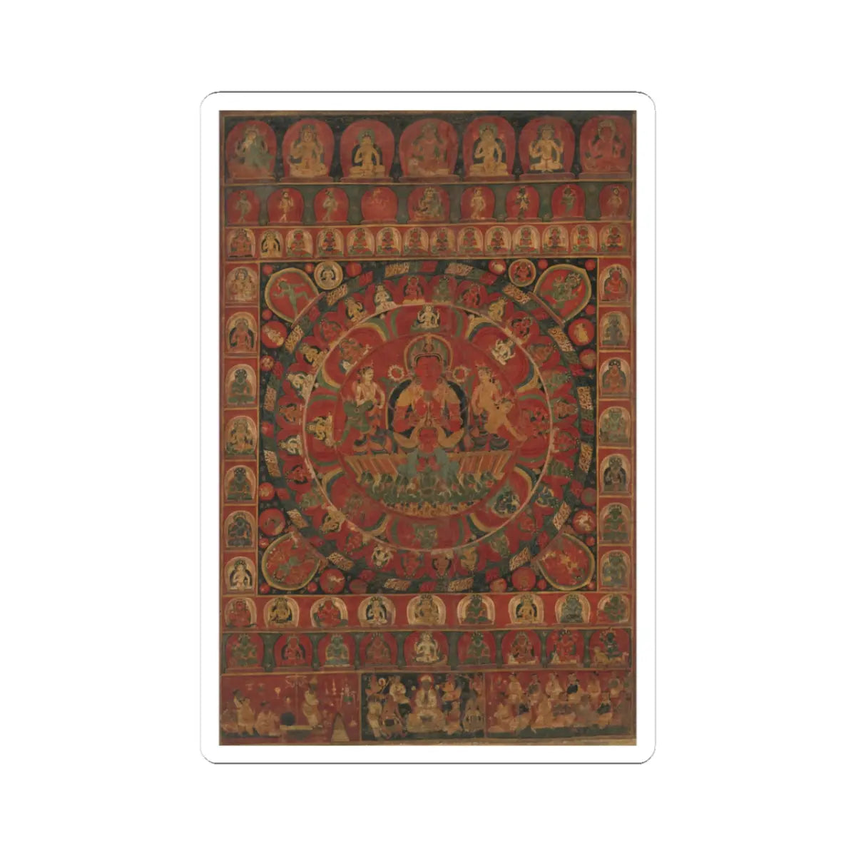 Kitaharasa - Mandala of the Sun God Surya - likely 1379 v1 - STICKER Vinyl Kiss-Cut Decal