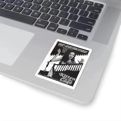 KITTEN IN THE CAGE 1968 Movie Poster - STICKER Vinyl Kiss-Cut Decal - The Sticker Space