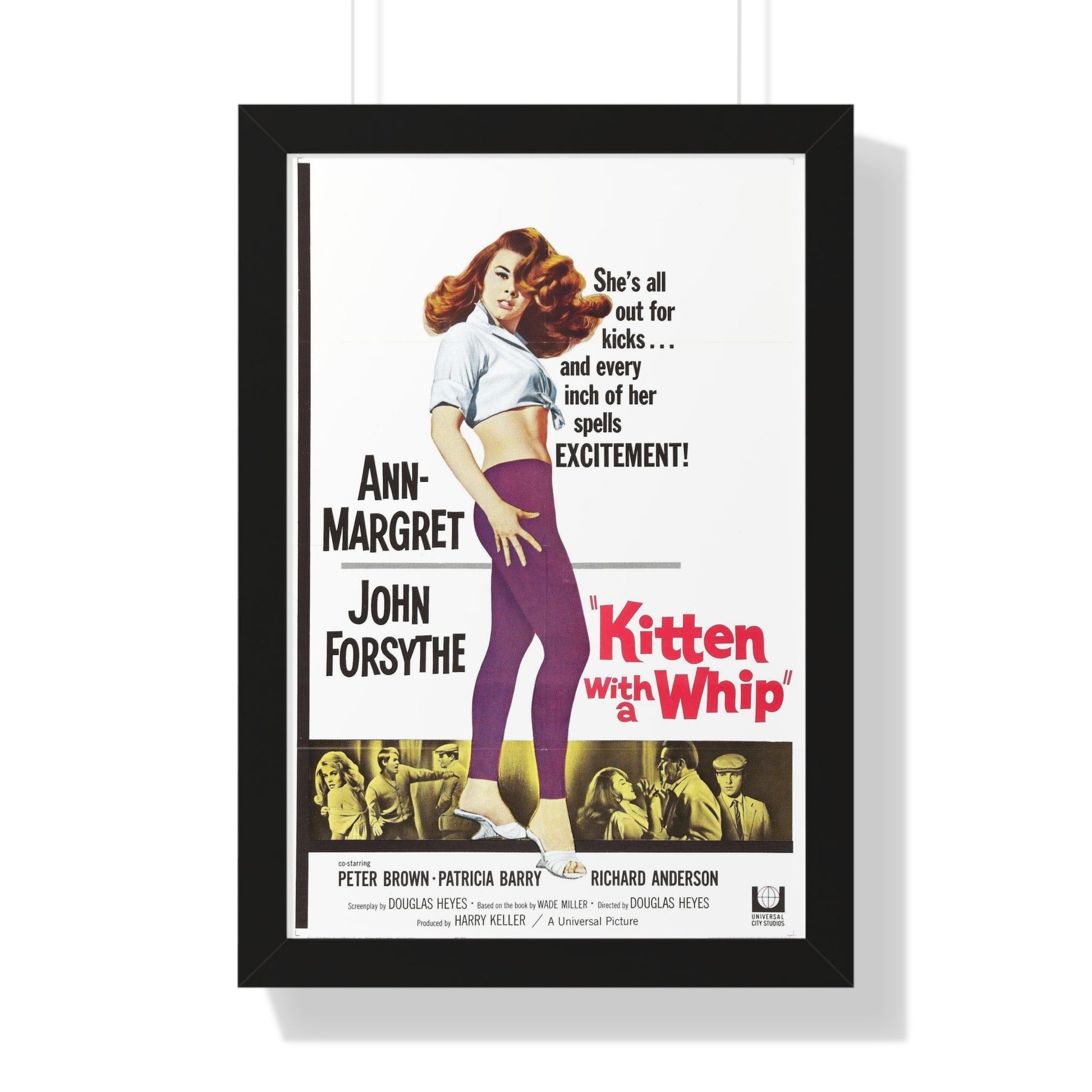 KITTEN WITH A WHIP 1964 - Framed Movie Poster-16″ x 24″-The Sticker Space