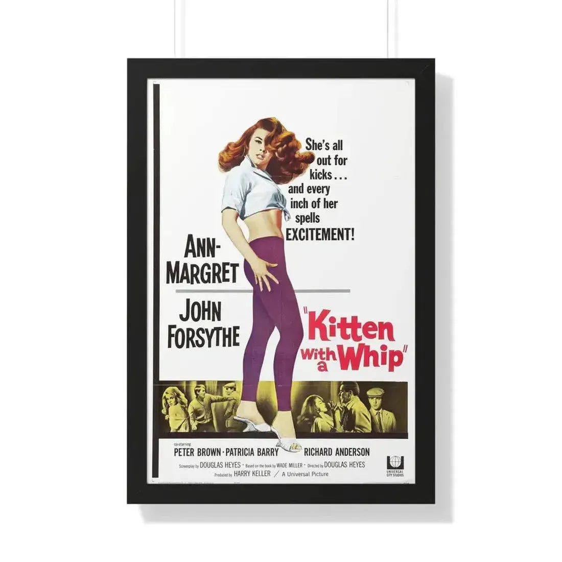 KITTEN WITH A WHIP 1964 - Framed Movie Poster 20" x 30" Black - The Sticker Space