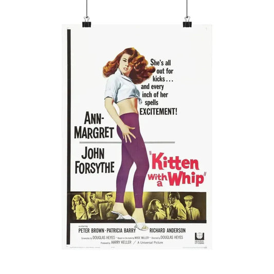 KITTEN WITH A WHIP 1964 - Paper Movie Poster 12″ x 18″ Matte - The Sticker Space