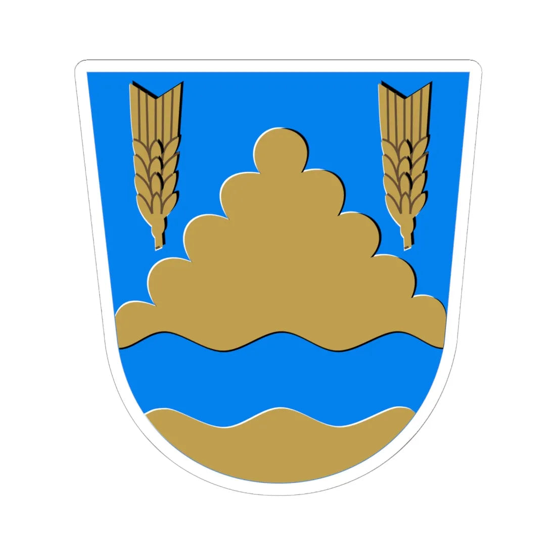 Kiukainen.vaakuna (Finland) (Coat of Arms) STICKER Vinyl Kiss-Cut Decal 6 Inch White - The Sticker Space