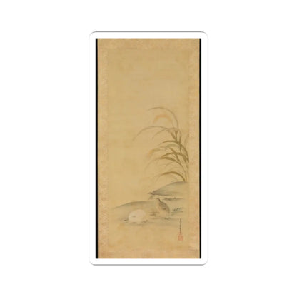 Kiyohara Yukinobu - Quail and Millet - late 17th century v1 - STICKER Vinyl Kiss-Cut Decal