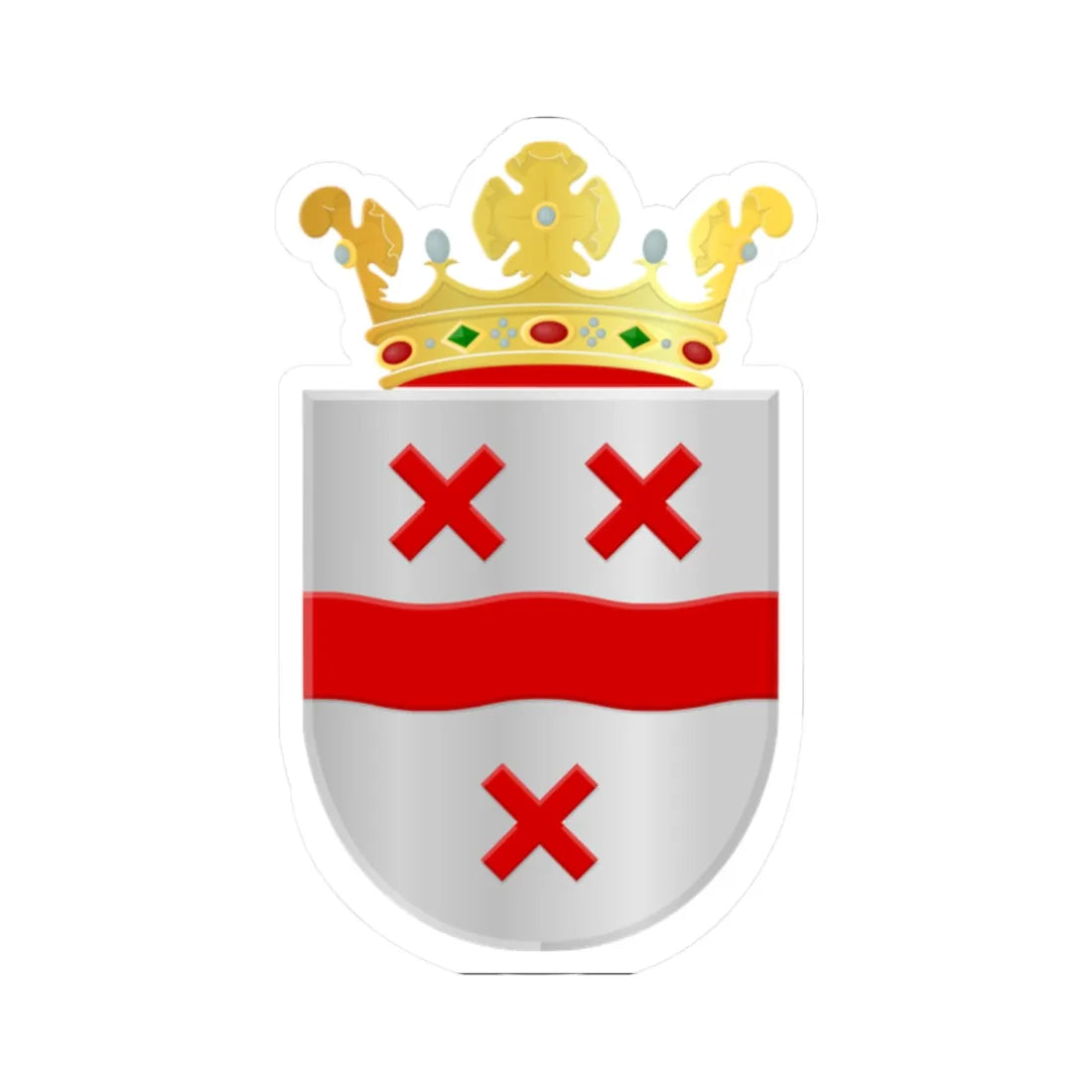 Klaaswaal wapen (Netherlands) (Coat of Arms) STICKER Vinyl Kiss-Cut Decal 2 Inch White - The Sticker Space