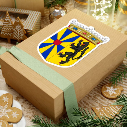 Klein wapen van West-Vlaanderen (Belgium) (Coat of Arms) STICKER Vinyl Kiss-Cut Decal - The Sticker Space