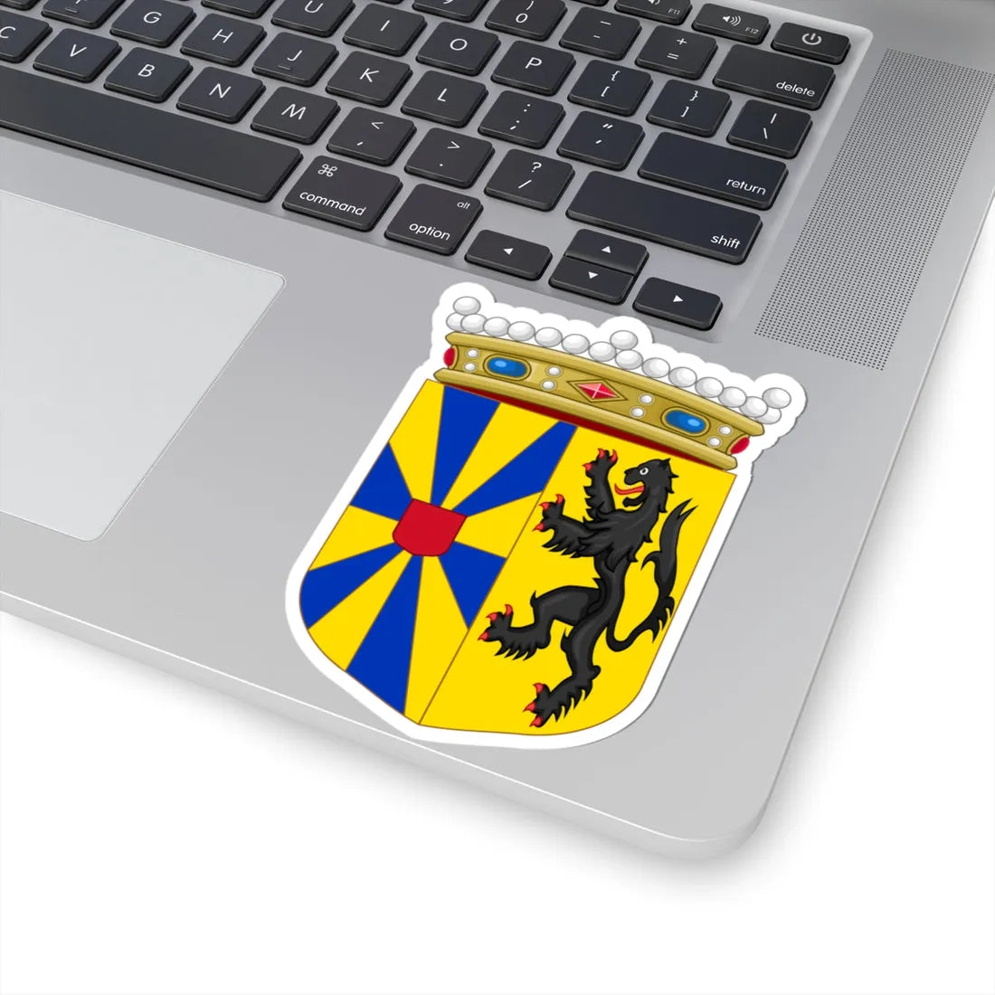 Klein wapen van West-Vlaanderen (Belgium) (Coat of Arms) STICKER Vinyl Kiss-Cut Decal - The Sticker Space