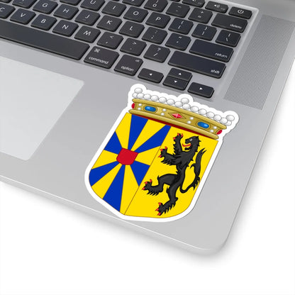 Klein wapen van West-Vlaanderen (Belgium) (Coat of Arms) STICKER Vinyl Kiss-Cut Decal - The Sticker Space