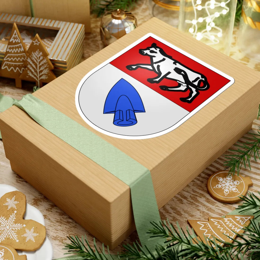 Kleinbösingen-coat of arms (Switzerland) (Coat of Arms) STICKER Vinyl Kiss-Cut Decal - The Sticker Space