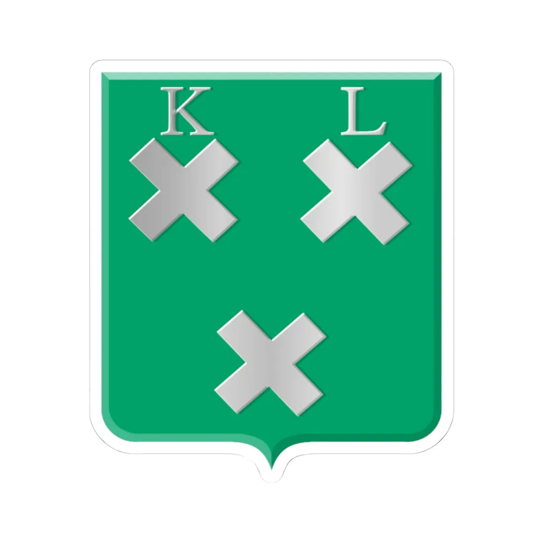 Kleine Lindt wapen (Netherlands) (Coat of Arms) STICKER Vinyl Kiss-Cut Decal 4 Inch White - The Sticker Space