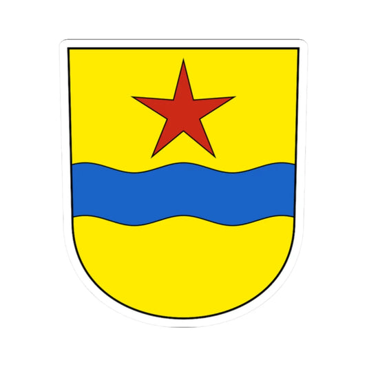 Kleinlützel-blazon (Switzerland) (Coat of Arms) STICKER Vinyl Kiss-Cut Decal 2 Inch White - The Sticker Space