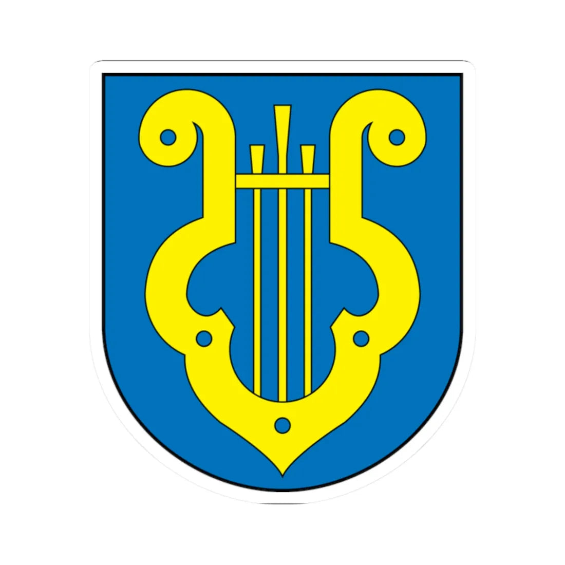 Klingenthal coat of arms (Germany) (Coat of Arms) STICKER Vinyl Kiss-Cut Decal 2 Inch White - The Sticker Space