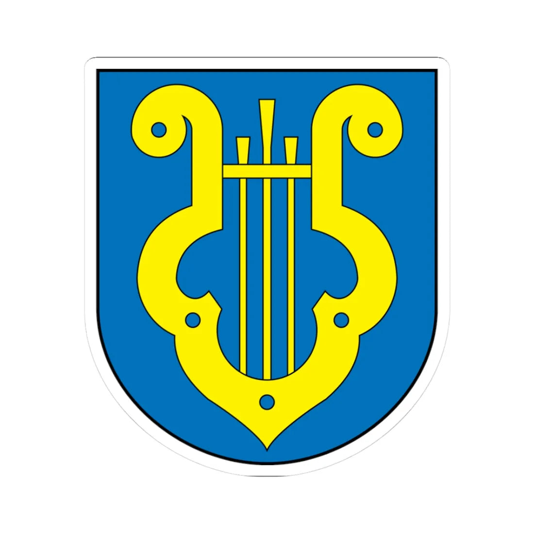 Klingenthal coat of arms (Germany) (Coat of Arms) STICKER Vinyl Kiss-Cut Decal 3 Inch White - The Sticker Space