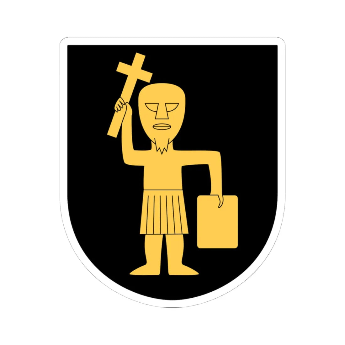 Kålland vapen (Sweden) (Coat of Arms) STICKER Vinyl Kiss-Cut Decal 4 Inch White - The Sticker Space