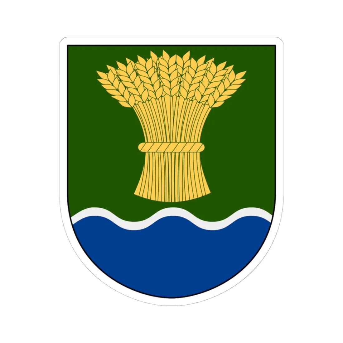 Kållands-Åsaka vapen (Sweden) (Coat of Arms) STICKER Vinyl Kiss-Cut Decal 4 Inch White - The Sticker Space