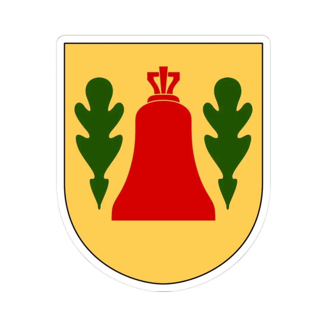 Klockrike församling vapen (Sweden) (Coat of Arms) STICKER Vinyl Kiss-Cut Decal 3 Inch White - The Sticker Space