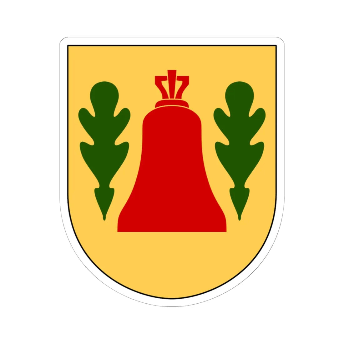 Klockrike församling vapen (Sweden) (Coat of Arms) STICKER Vinyl Kiss-Cut Decal 6 Inch White - The Sticker Space