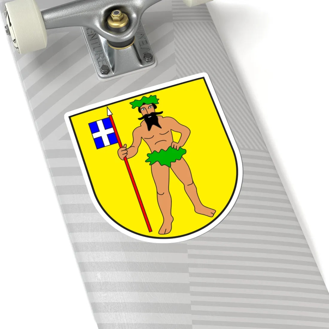 Klosters-Serneus wappen (Switzerland) (Coat of Arms) STICKER Vinyl Kiss-Cut Decal - The Sticker Space