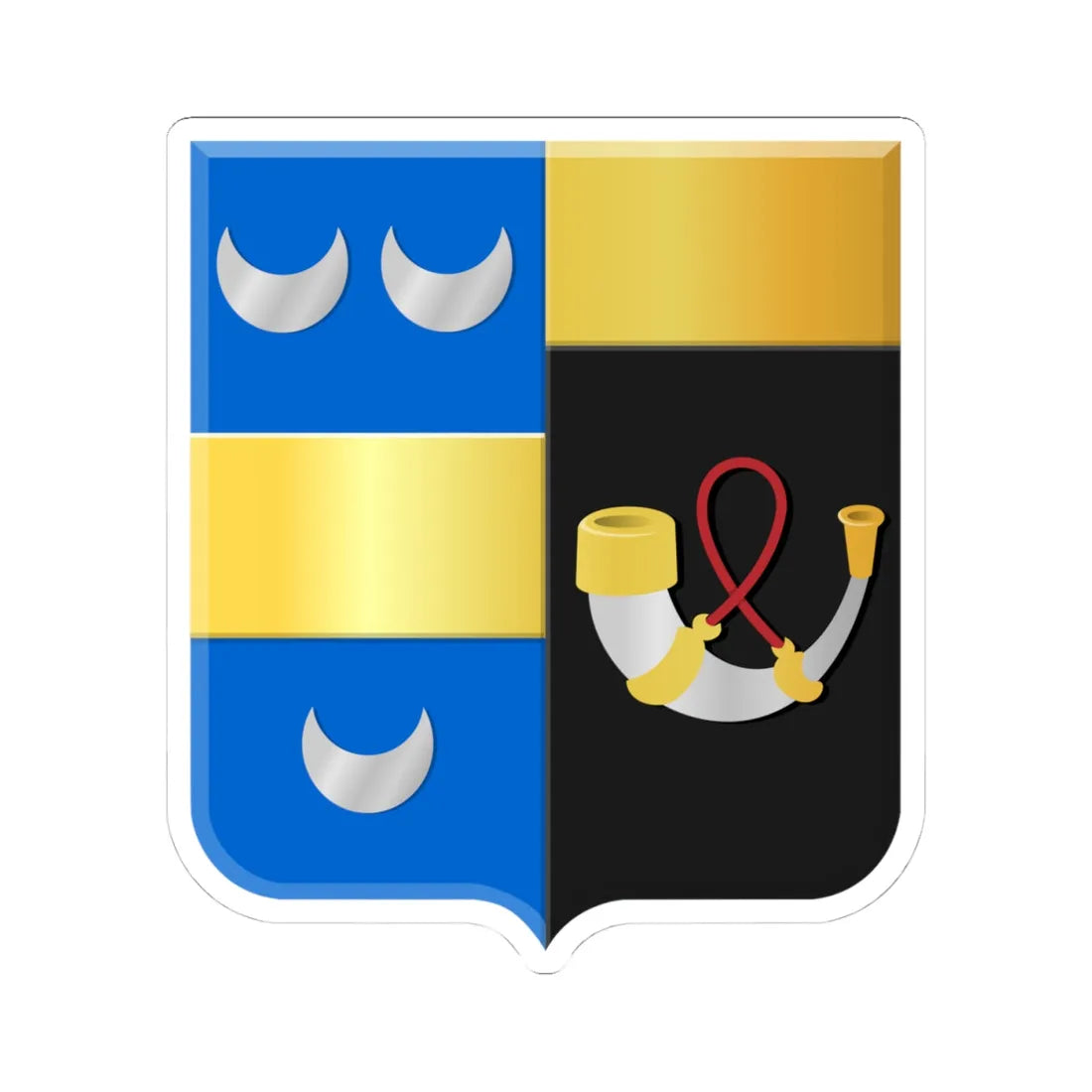 Kluisbergen wapen (Belgium) (Coat of Arms) STICKER Vinyl Kiss-Cut Decal 4 Inch White - The Sticker Space