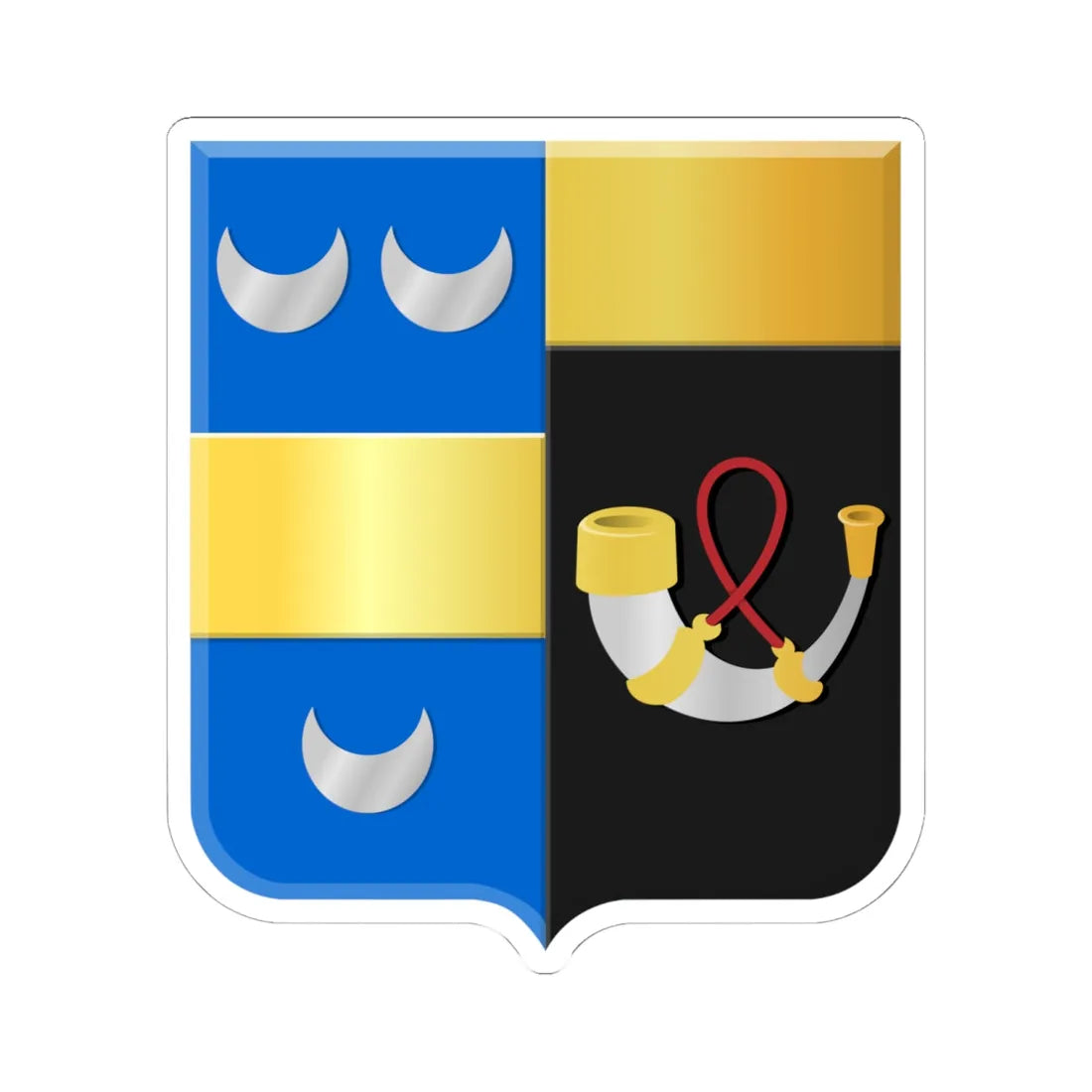 Kluisbergen wapen (Belgium) (Coat of Arms) STICKER Vinyl Kiss-Cut Decal 6 Inch White - The Sticker Space