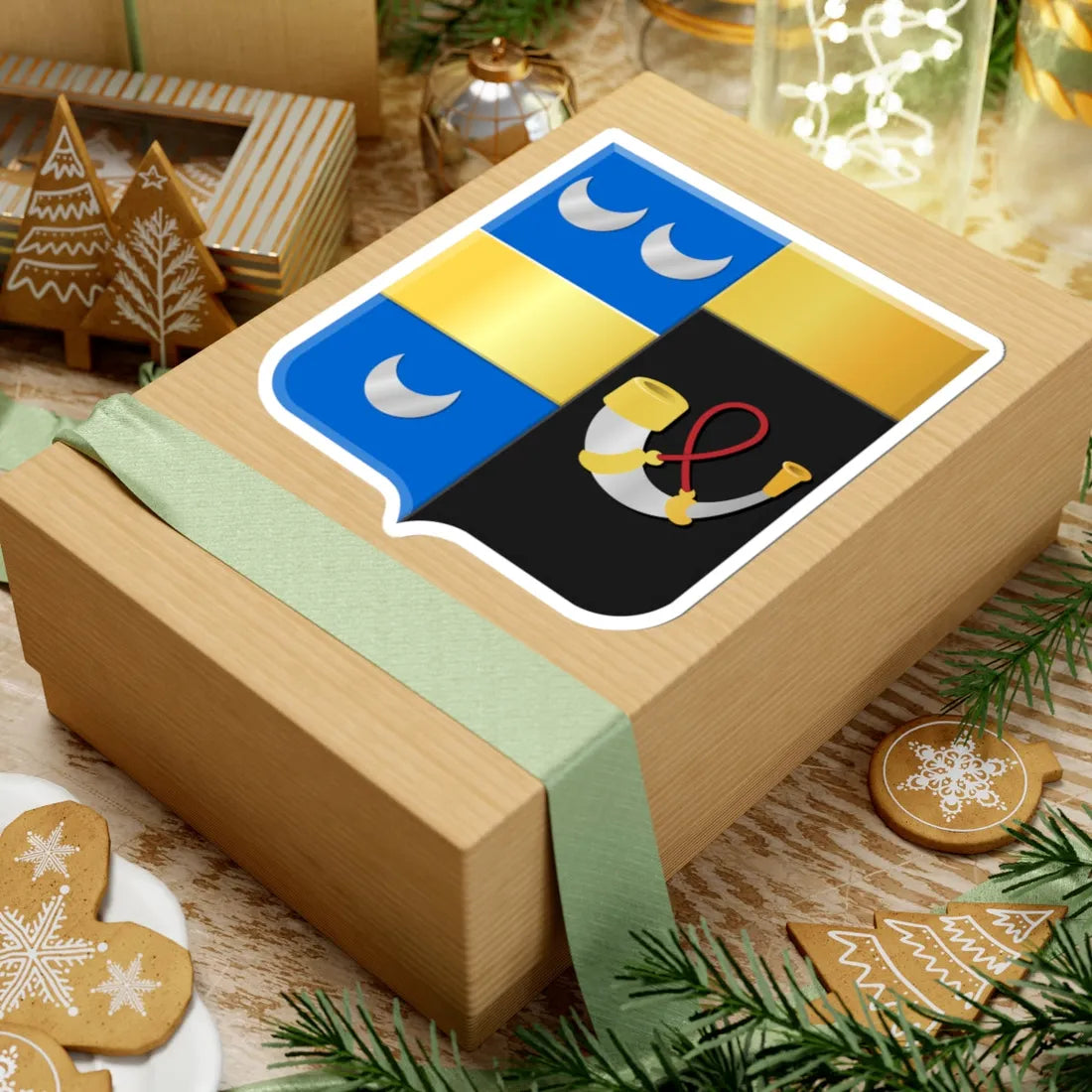 Kluisbergen wapen (Belgium) (Coat of Arms) STICKER Vinyl Kiss-Cut Decal - The Sticker Space