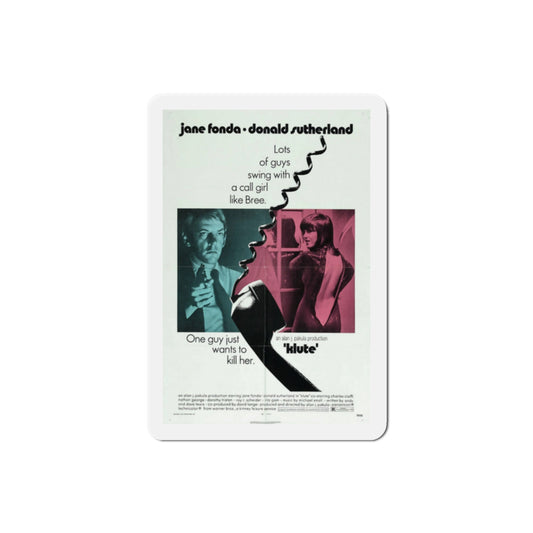 Klute 1971 Movie Poster Die-Cut Magnet-2 Inch-The Sticker Space