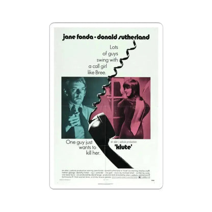 Klute 1971 Movie Poster - STICKER Vinyl Kiss-Cut Decal 2 Inch White - The Sticker Space