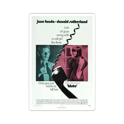Klute 1971 Movie Poster - STICKER Vinyl Kiss-Cut Decal 4 Inch White - The Sticker Space