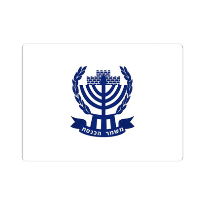 Knesset Guard Flag (Israel) STICKER Vinyl Kiss-Cut Decal 4 Inch White - The Sticker Space