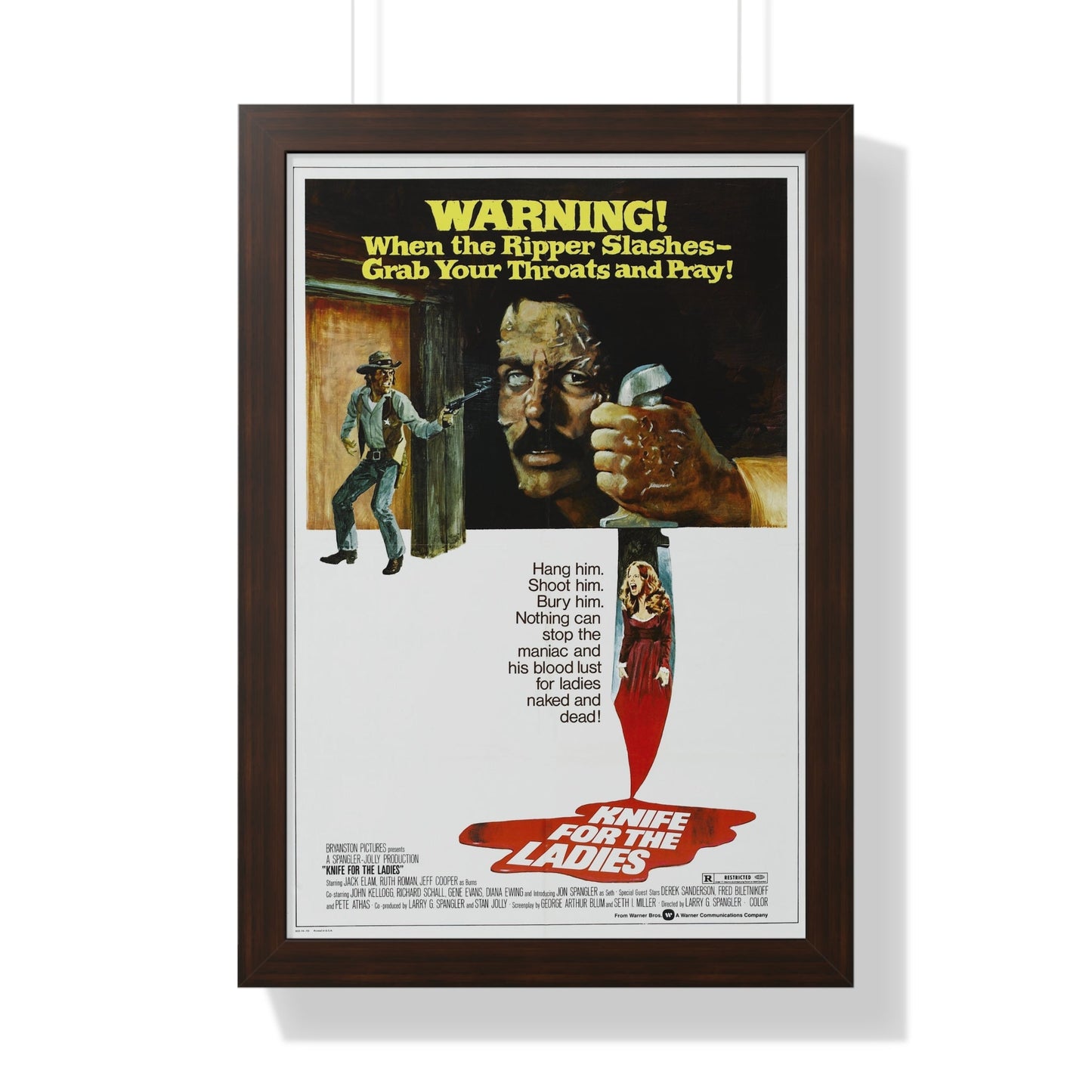 KNIFE FOR THE LADIES 1974 - Framed Movie Poster-16″ x 24″-The Sticker Space