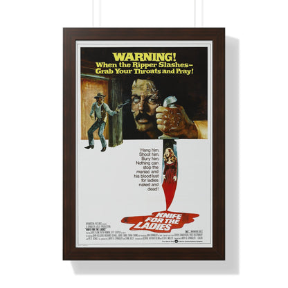 KNIFE FOR THE LADIES 1974 - Framed Movie Poster-16″ x 24″-The Sticker Space