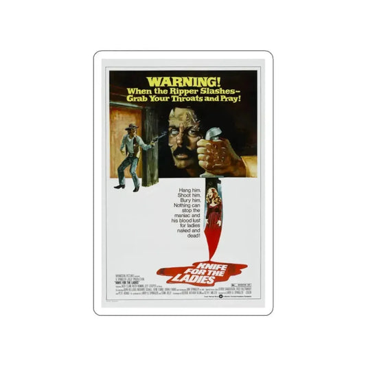 KNIFE FOR THE LADIES 1974 Movie Poster STICKER Vinyl Die-Cut Decal 2 Inch - The Sticker Space