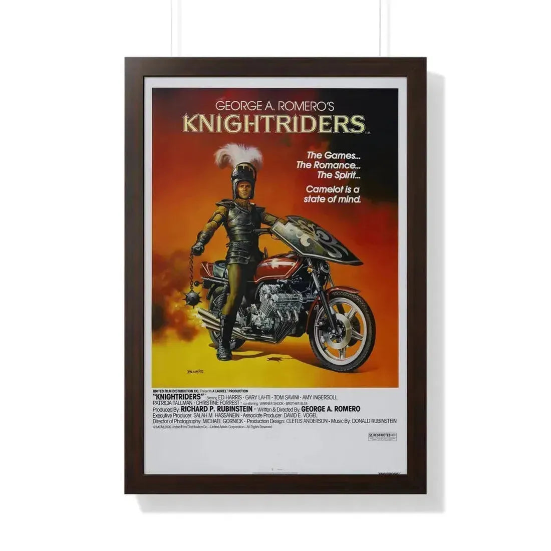 KNIGHTRIDERS 1981 - Framed Movie Poster 20" x 30" Walnut - The Sticker Space
