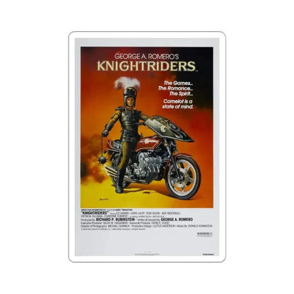 KNIGHTRIDERS 1981 Movie Poster - STICKER Vinyl Kiss-Cut Decal 6 Inch White - The Sticker Space